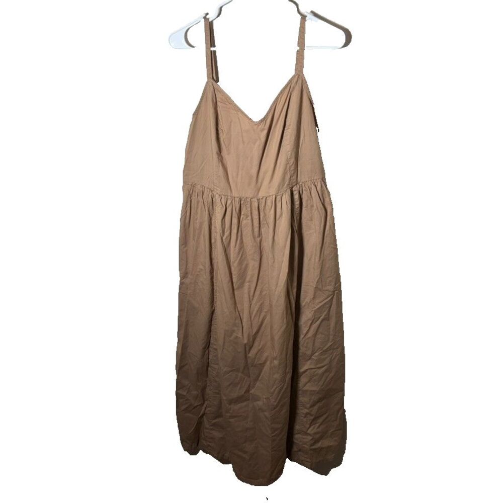 Old Navy Maxi Dress Women's Large Brown Sheath Sleeveless Lightweight V-Neck